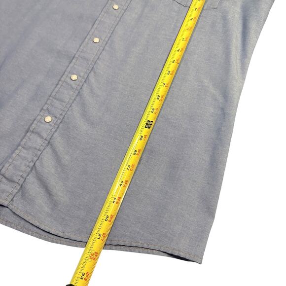 Saddle King Western Men's Pearl Snap Short Sleeve Sz L 16 - 16 1/2 (faded tag) - Picture 4 of 9